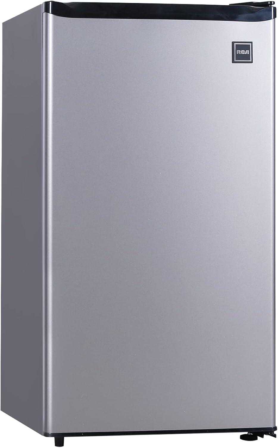 Compact Stainless Steel Smart Mini Refrigerator with Freezer Compartment