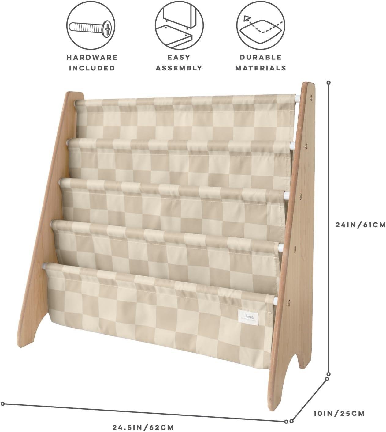 3 Sprouts URKS 3 Sprouts - Book Shelf - Kids Book Rack Organizer  - Baby Room Bookcase