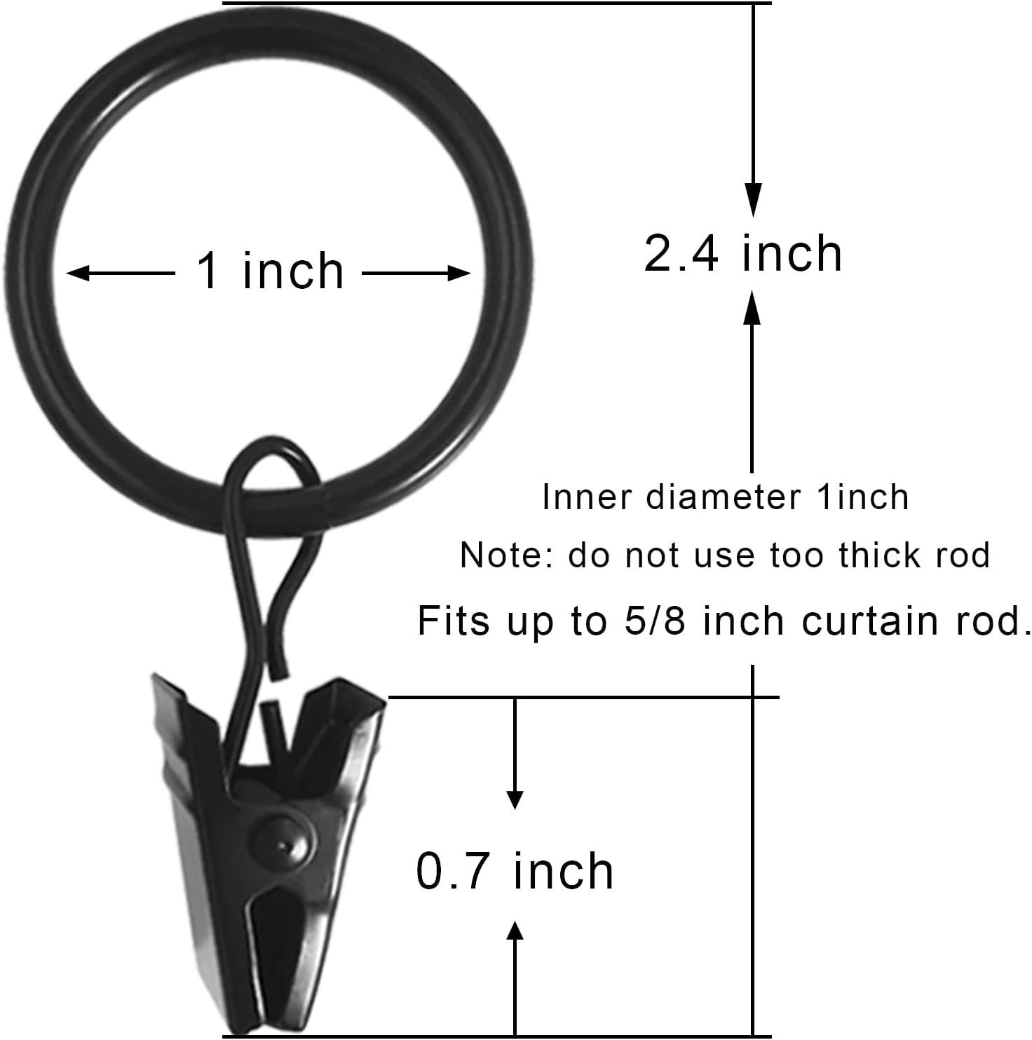 Clearance! Uscallm 40 Pack Metal Curtain Rings With Clips, Hat Clothes Clips, Drapery Clips With Rings, Drapes Rings 1.26in Interior Diameter Calf Stretch Box Unclaimed Pallets