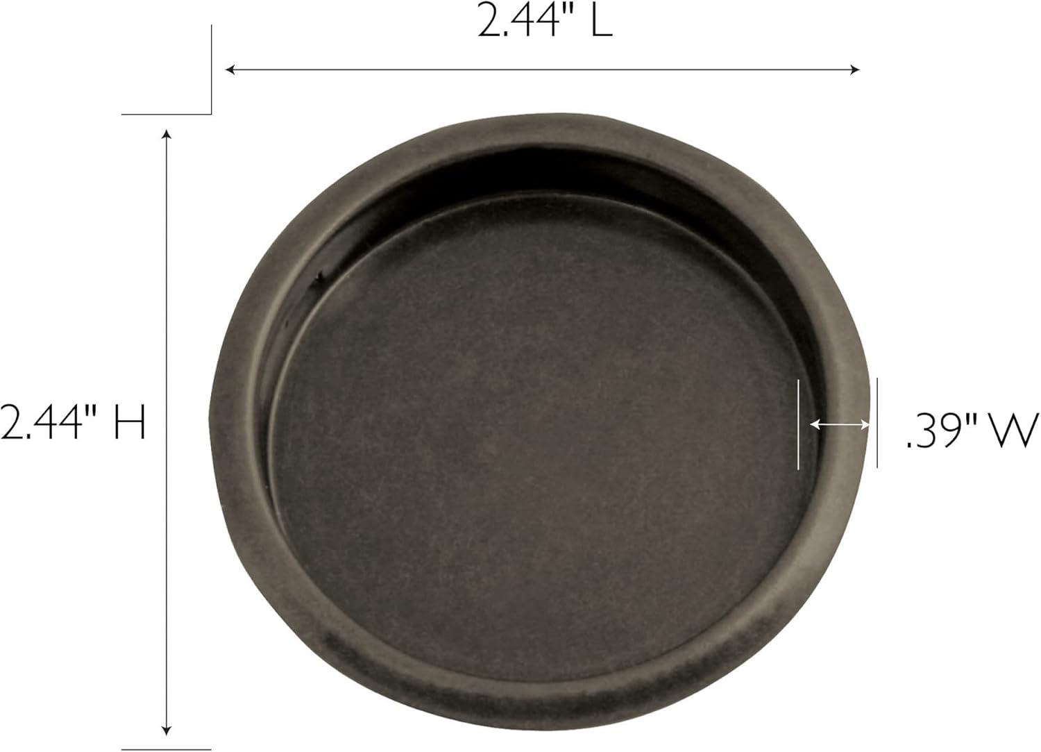 Design House 4-Pack 2.12" Sliding Closet Door Finger Pulls, Oil Rubbed Bronze