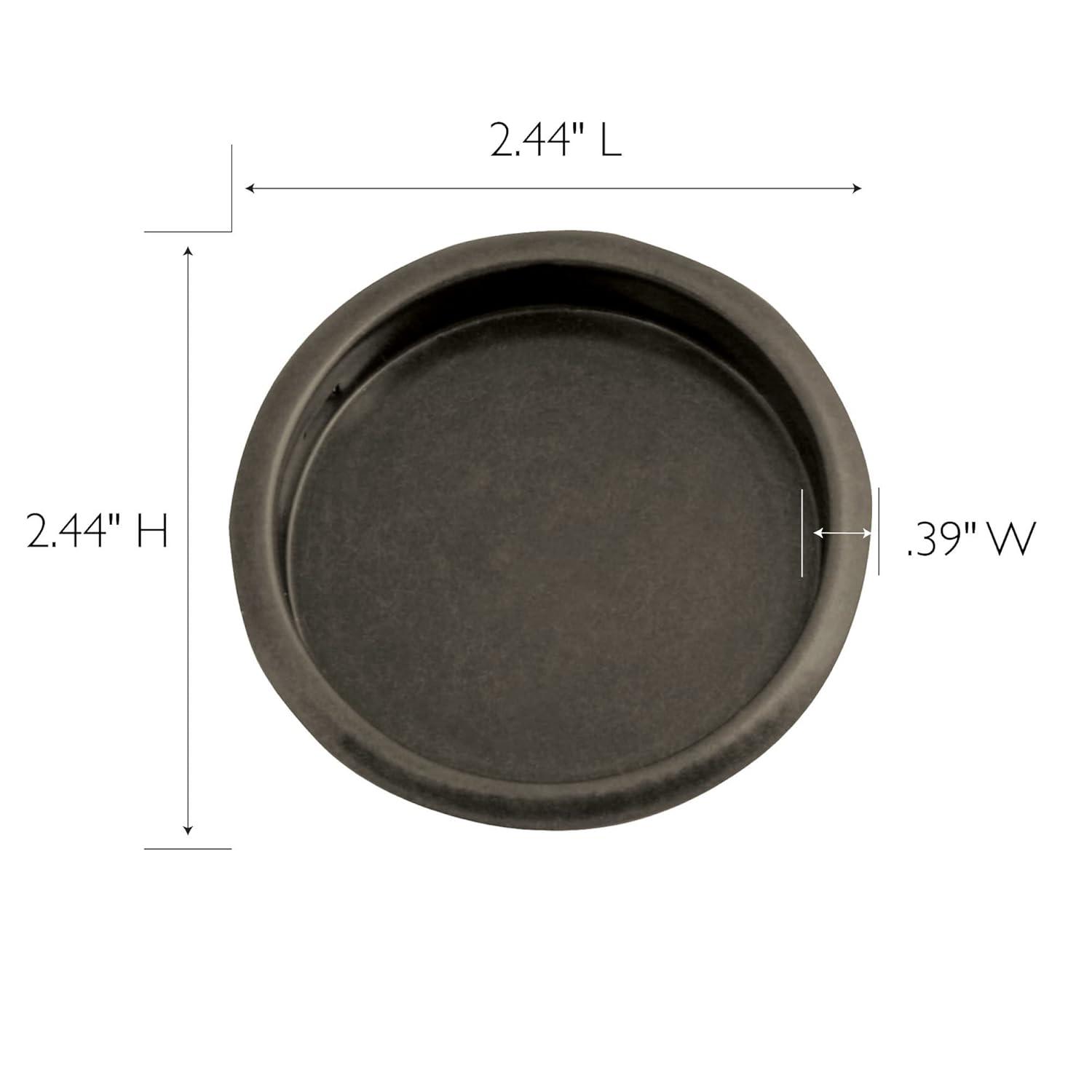 Design House 4-Pack 2.12" Sliding Closet Door Finger Pulls, Oil Rubbed Bronze