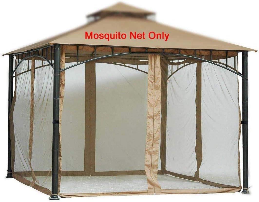 Beige Polyester Mosquito Netting for 12x12 Gazebo