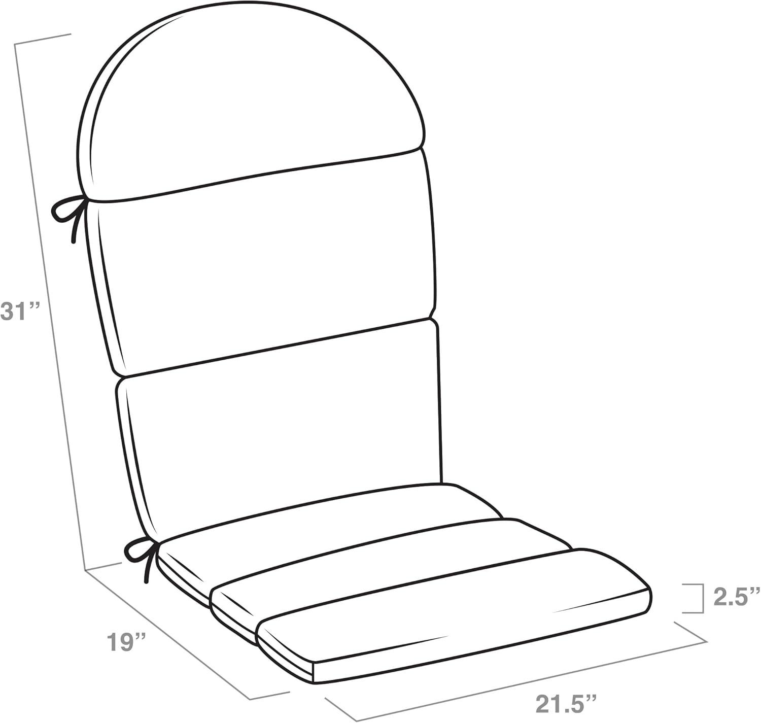 Arden Selections Oceantex Outdoor Adirondack Chair 2.5" Cushion