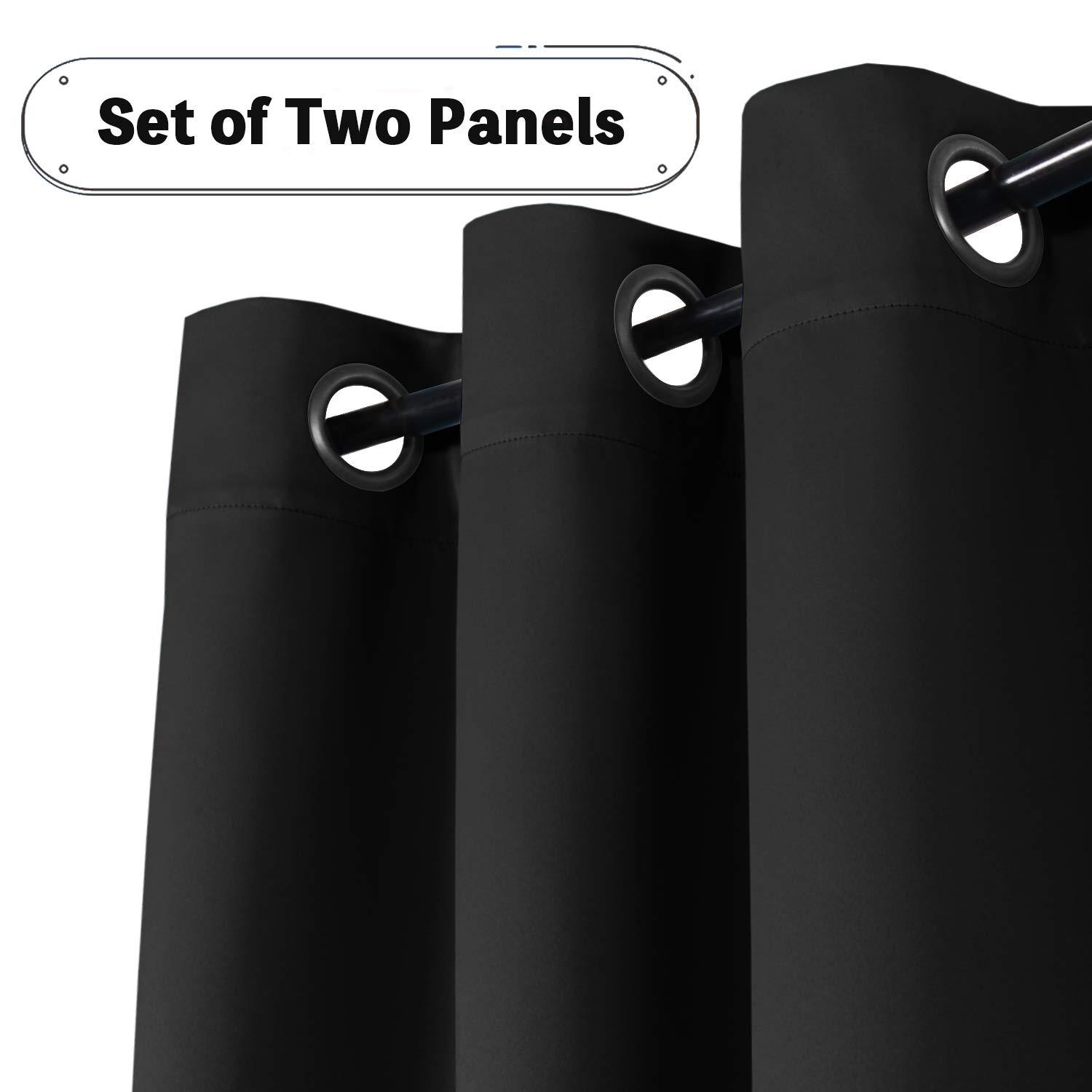 Saro Essential Blackout Curtain Collection Polyester Blackout Pair (Set of 2)