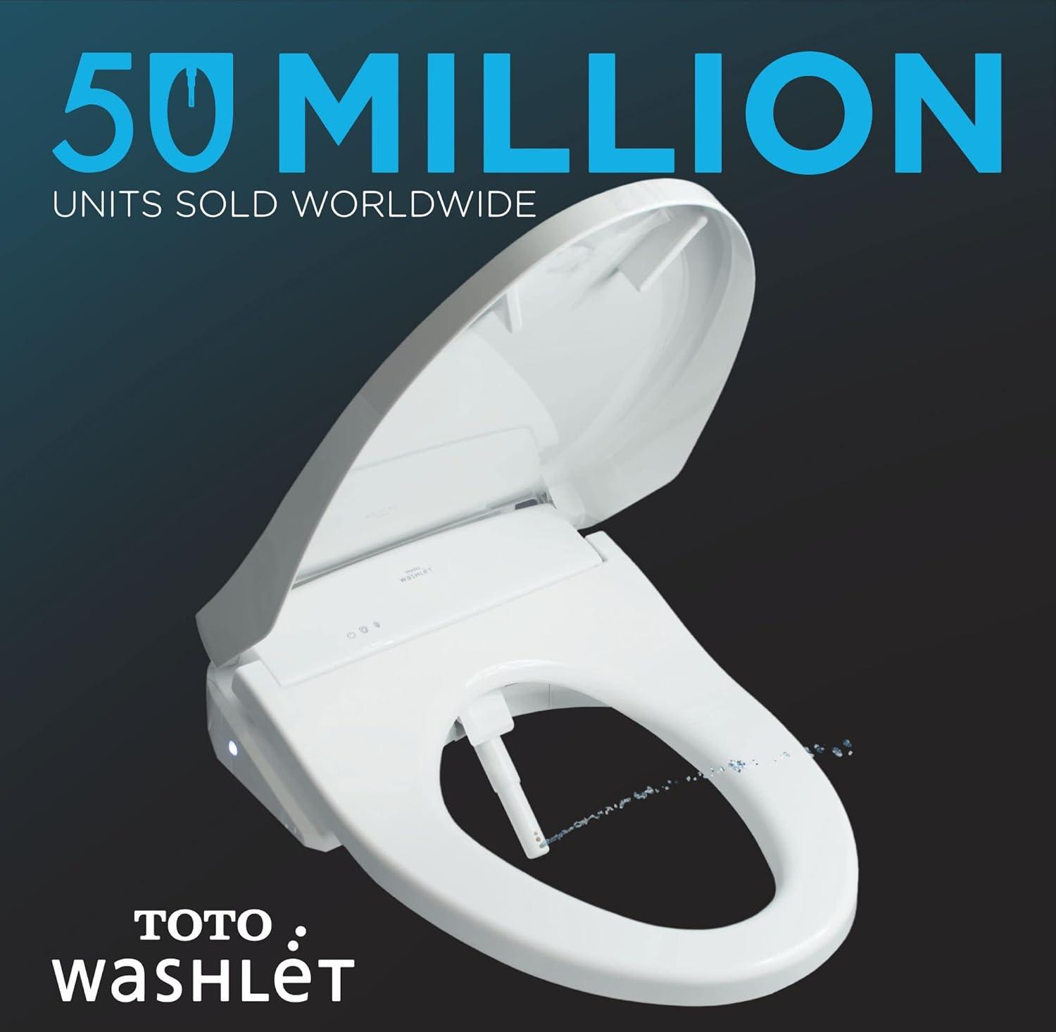 Toto Washlet S550e Electric Bidet Toilet Seat, Elongated
