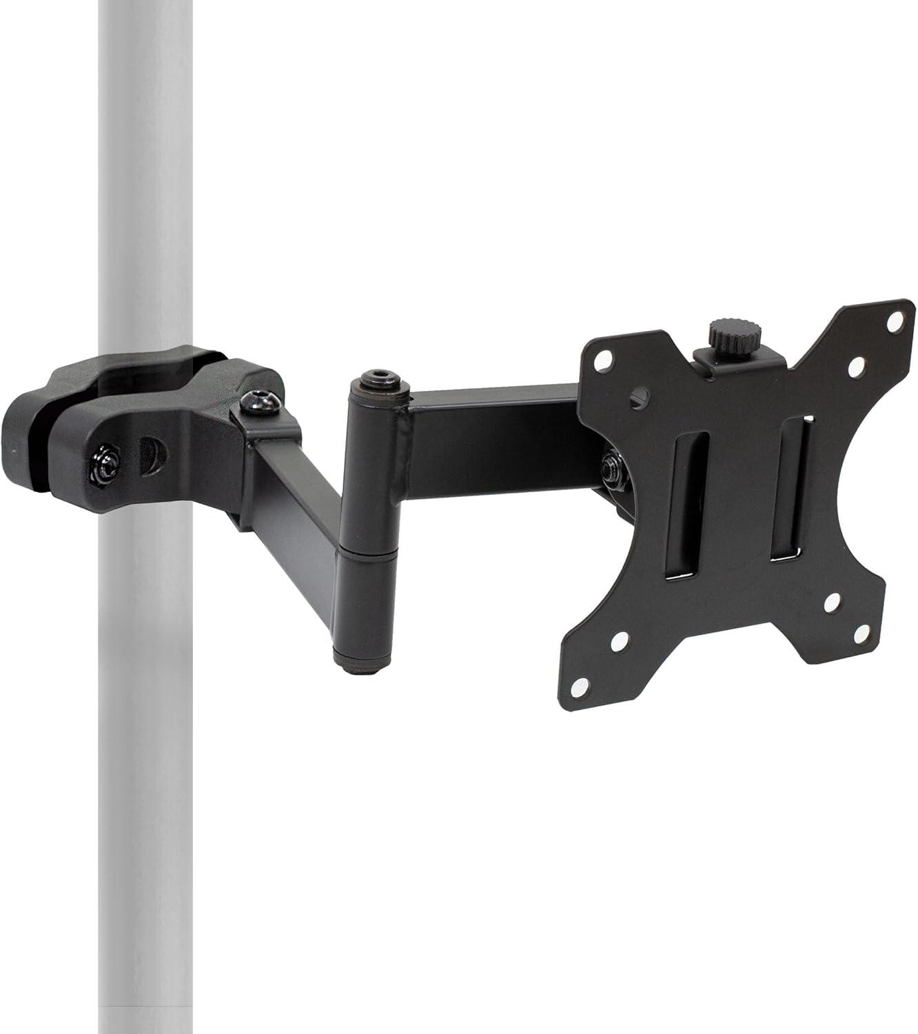 Mount-It! Universal VESA Pole Mount with Articulating Arm | Full Motion TV Pole Mount Bracket | VESA 75 100 | Fits TVs or Monitors Up to 32 Inches