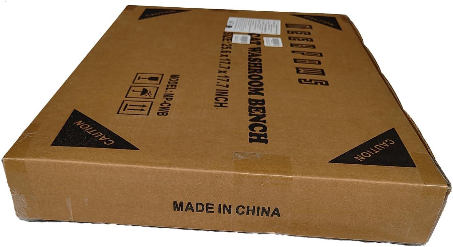 MEEXPAWS Cat Litter Box Enclosure Furniture Hidden, Cat Washroom Bench Storage Cabinet Small 19.7'' x 19.7'' x 19.7''| Dog Proof | Waterproof Inside | Easy Clean | Easy Assembly | Odor Control(Grey)