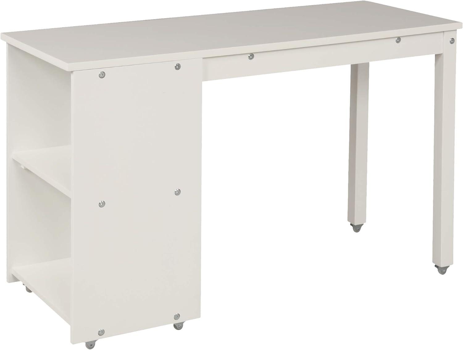 Harper & Bright Designs Twin Size Low Loft Bed with Rolling Portable Desk and Storage Cabinet, Wooden Low Study Loft Bed with Drawers, for Kids Teens Girls Boys - White