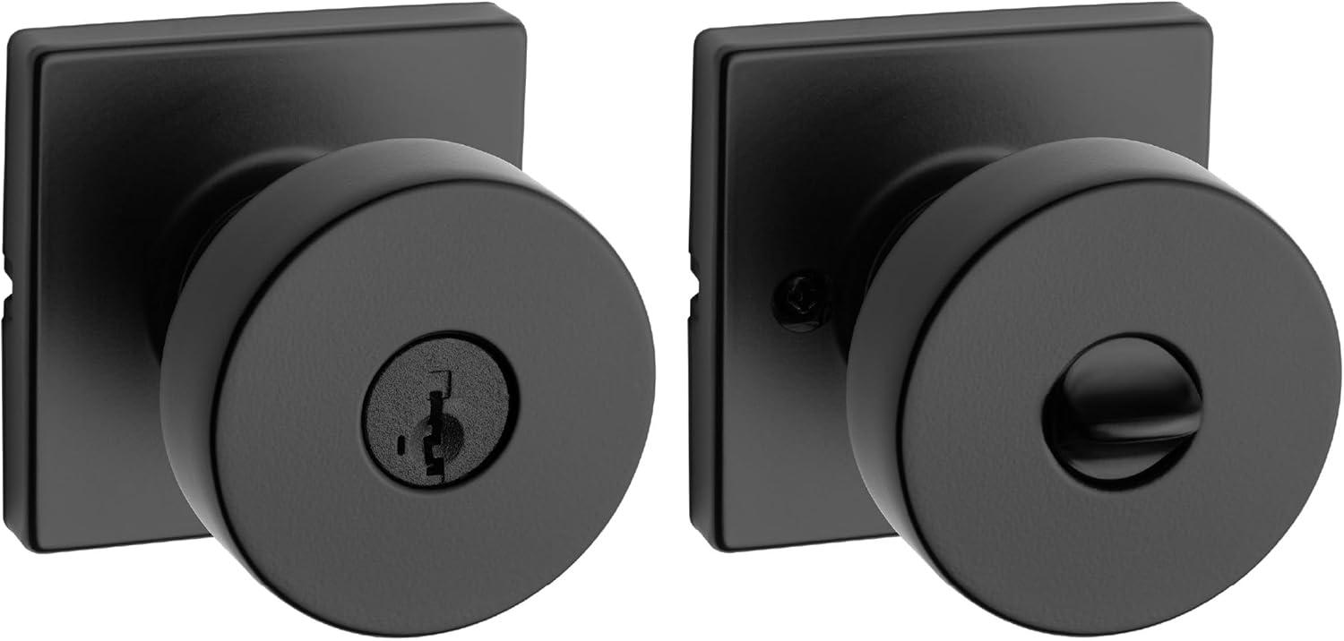 Pismo Keyed Door Knob with Square Rosette and Smartkey
