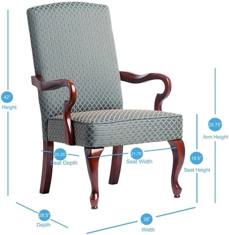 Comfort Pointe Derby Gooseneck Arm Chair Beige: Upholstered Polyester/Cotton, Wood Legs, Foam Fill