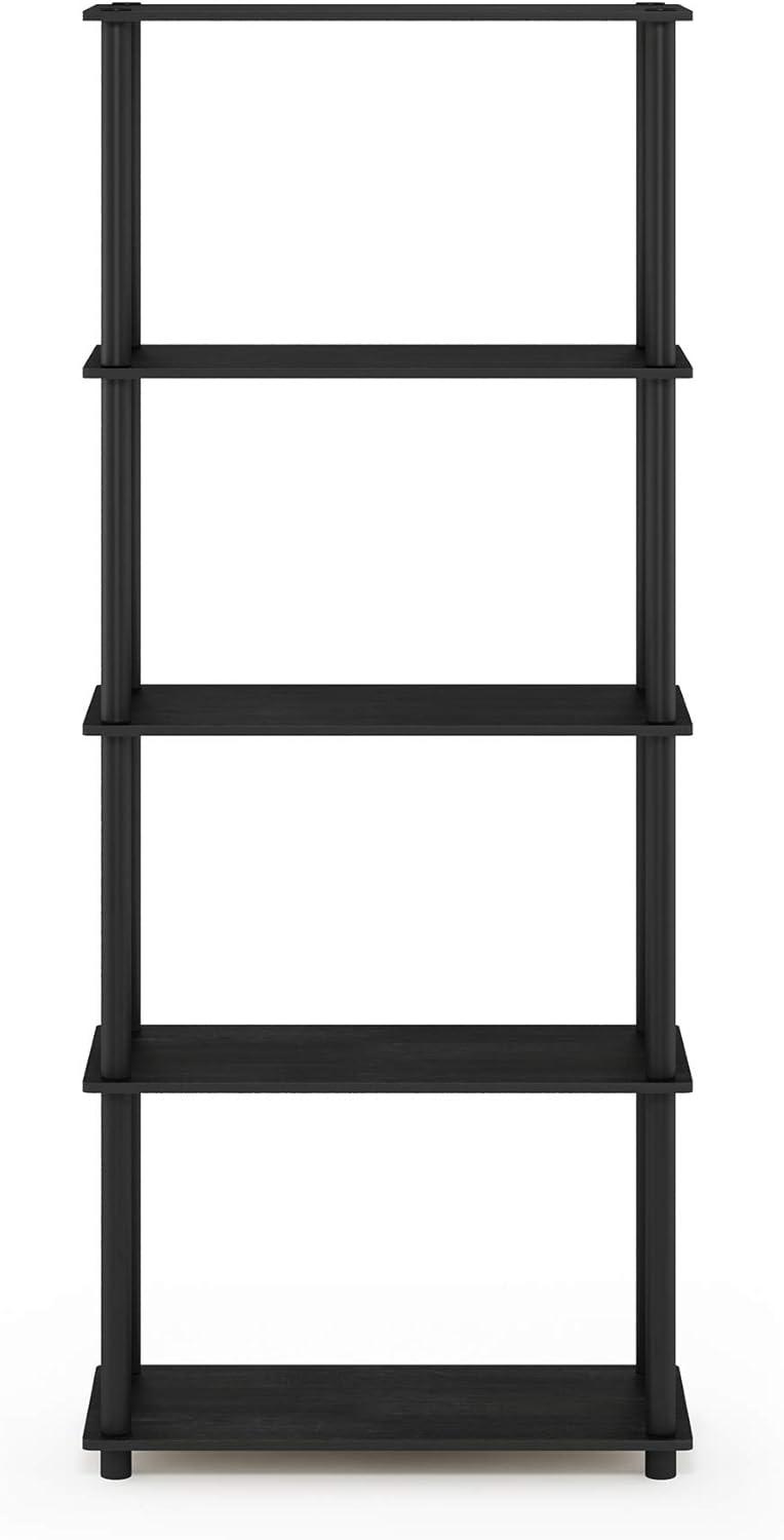 Furinno Turn-N-Tube 5-Tier Multipurpose Shelf Display Rack,Americano and Black