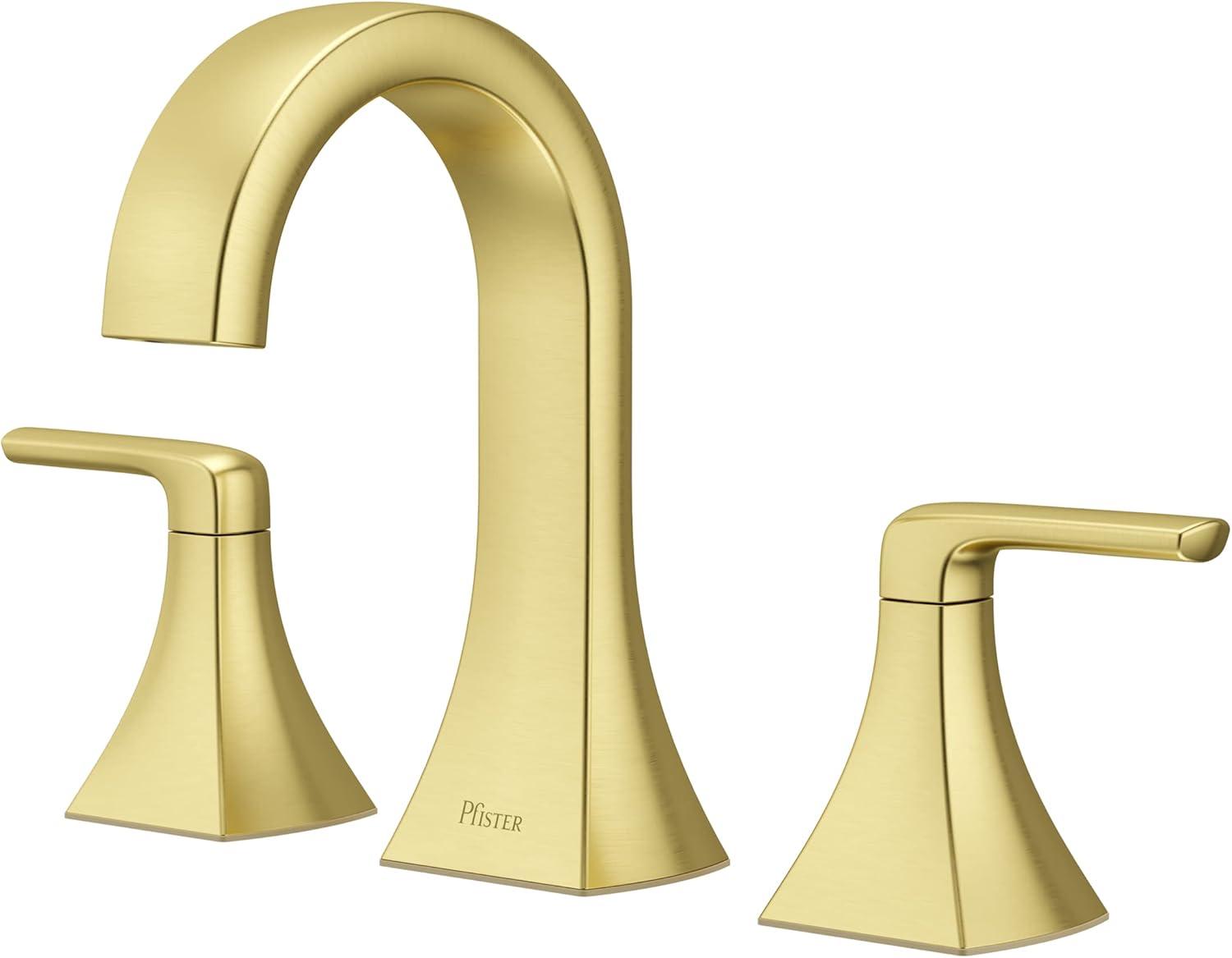 Pfister Lf049-Bie Bruxie 1.2 GPM Widespread Bathroom Faucet - Gold