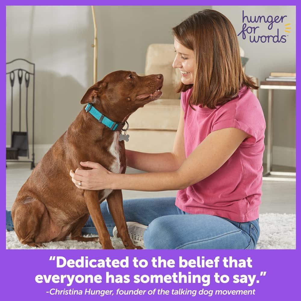 Hunger for Words Talking Pet Doorbell - Recordable Dog Training Toy, Multi-Color