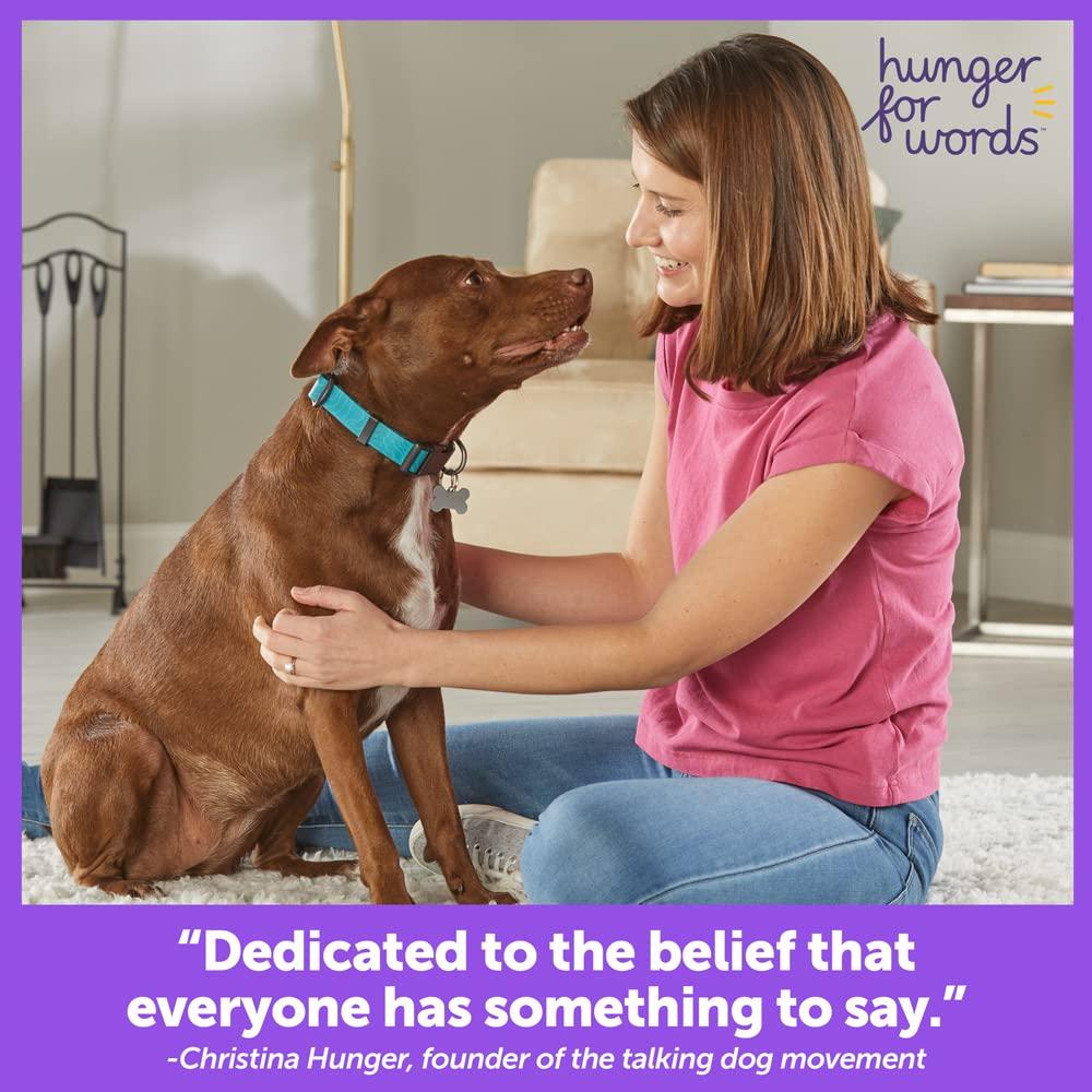 Hunger for Words Talking Pet Doorbell - Recordable Dog Training Toy, Multi-Color