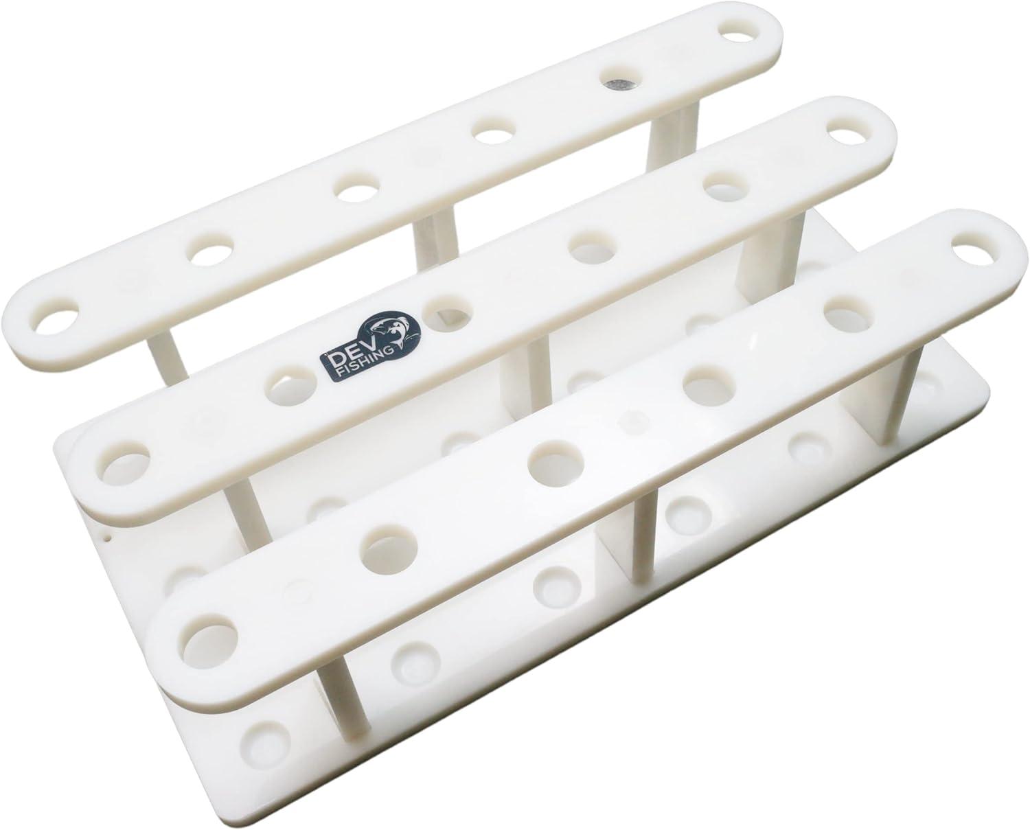 White Marine Board Heavy Duty Wall-Mounted Fishing Rod Holder