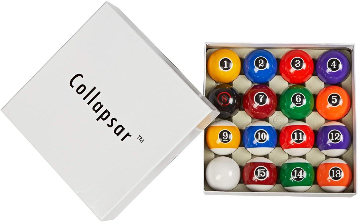 GSE Professional Billiards Pool Balls Set – 2-1/4" Regulation Size, Standard 16 Pool Balls, Art Numbered Design