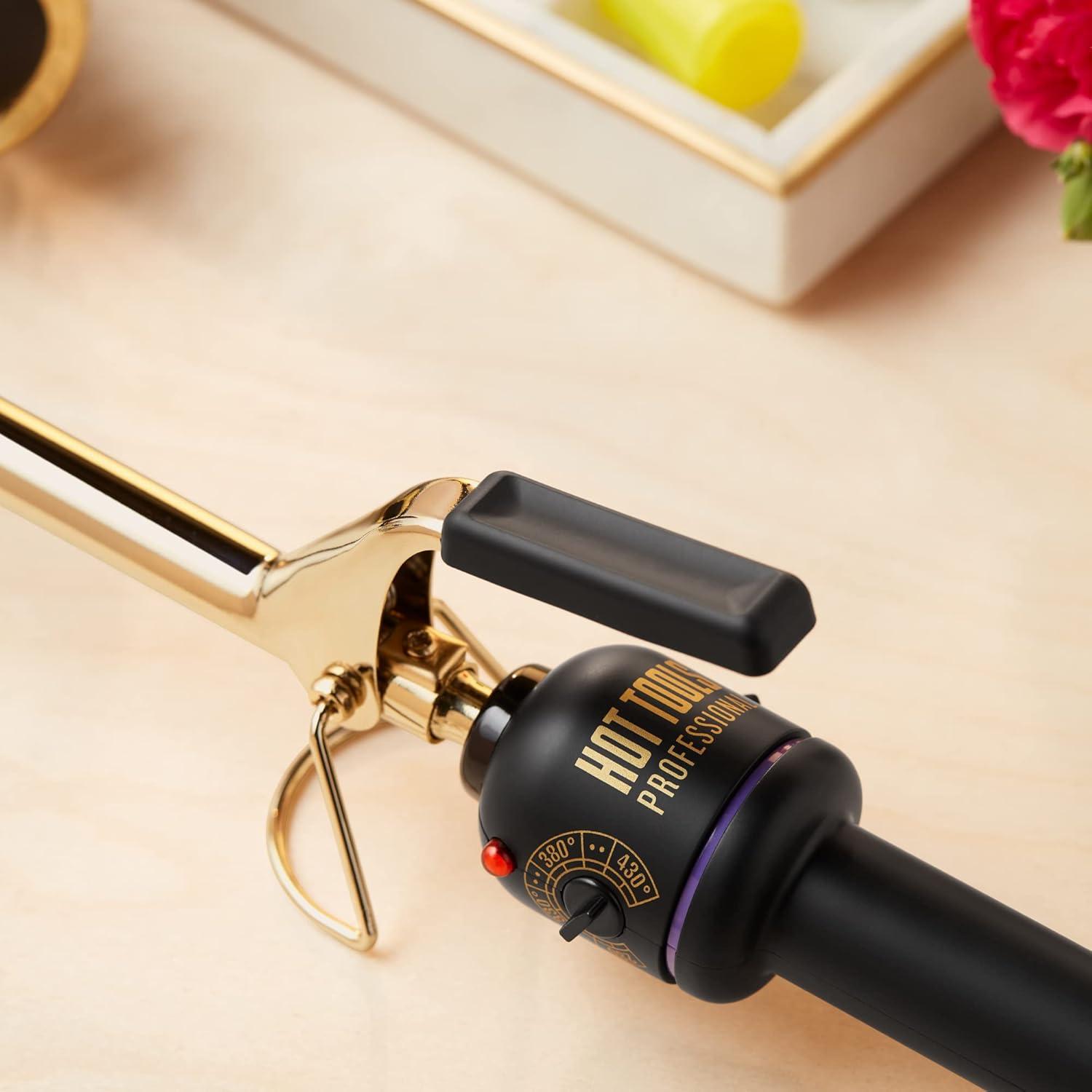 Hot Tools Pro Artist 24K Gold Curling Iron | Long Lasting, Defined Curls (1/2 in)