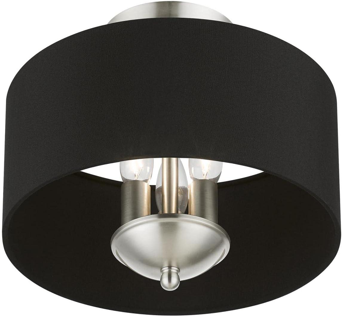 Livex Lighting Huntington 3 - Light Semi-Flush Mount in  Brushed Nickel