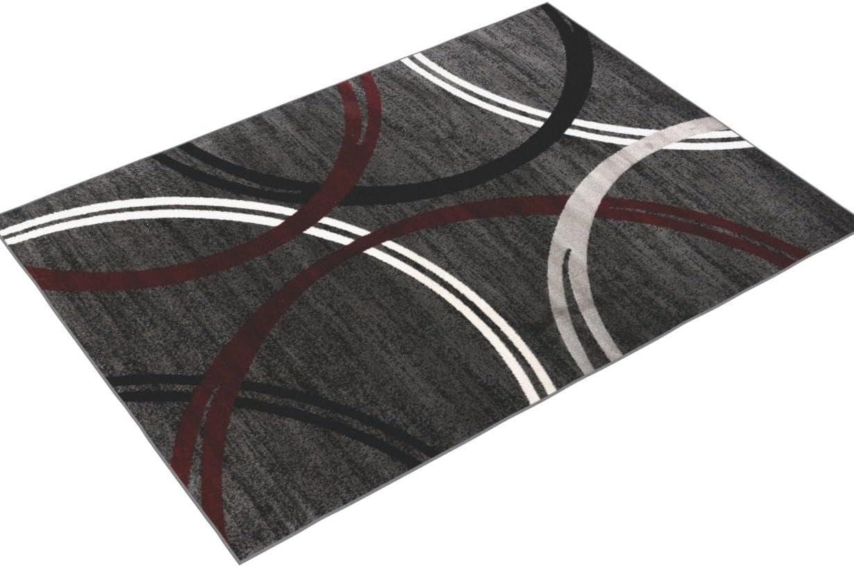 World Rug Gallery Contemporary Abstract Circles Design Area Rug