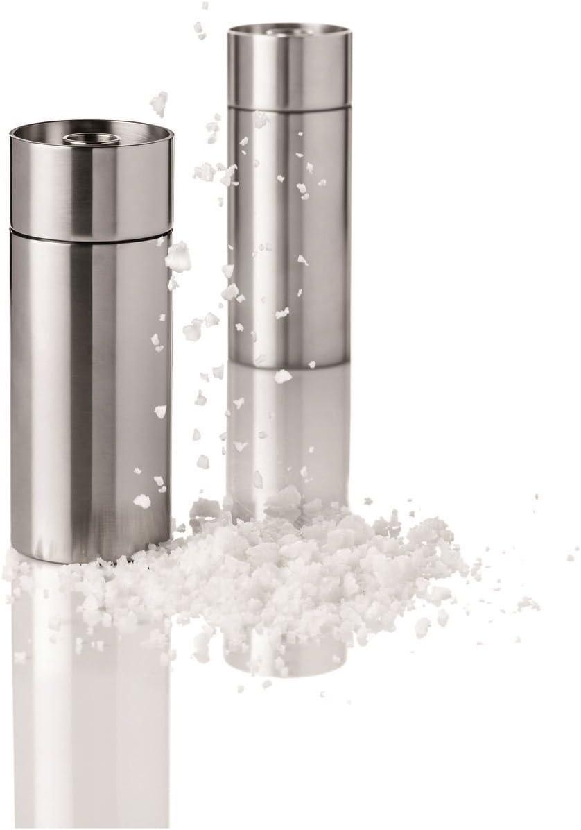 Stainless Steel Cylindrical Pepper Mill with Satin Finish