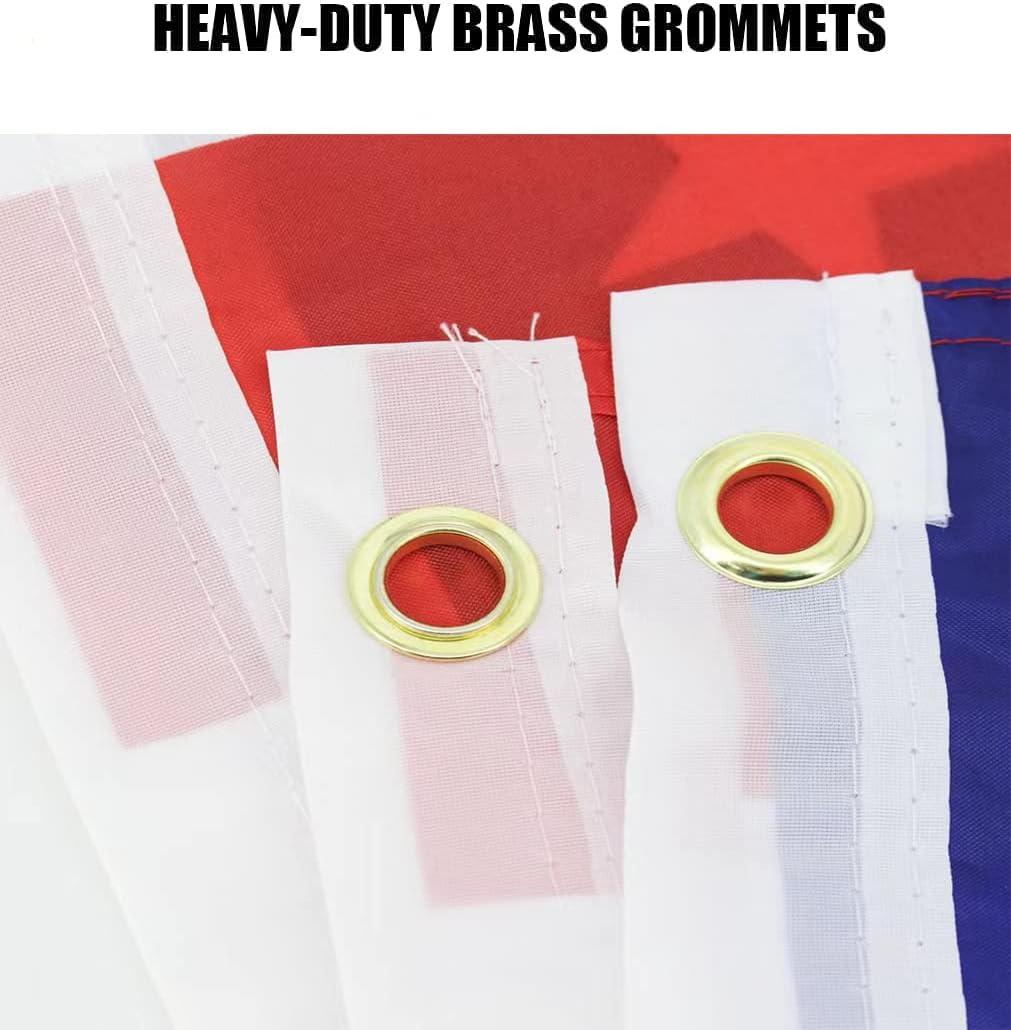 American Flag 3x5 Waterproof Outdoor, Heavy Duty Fade Resistant Bright Color - Long Lasting Polyester Cotton Blend with Brass Grommets
