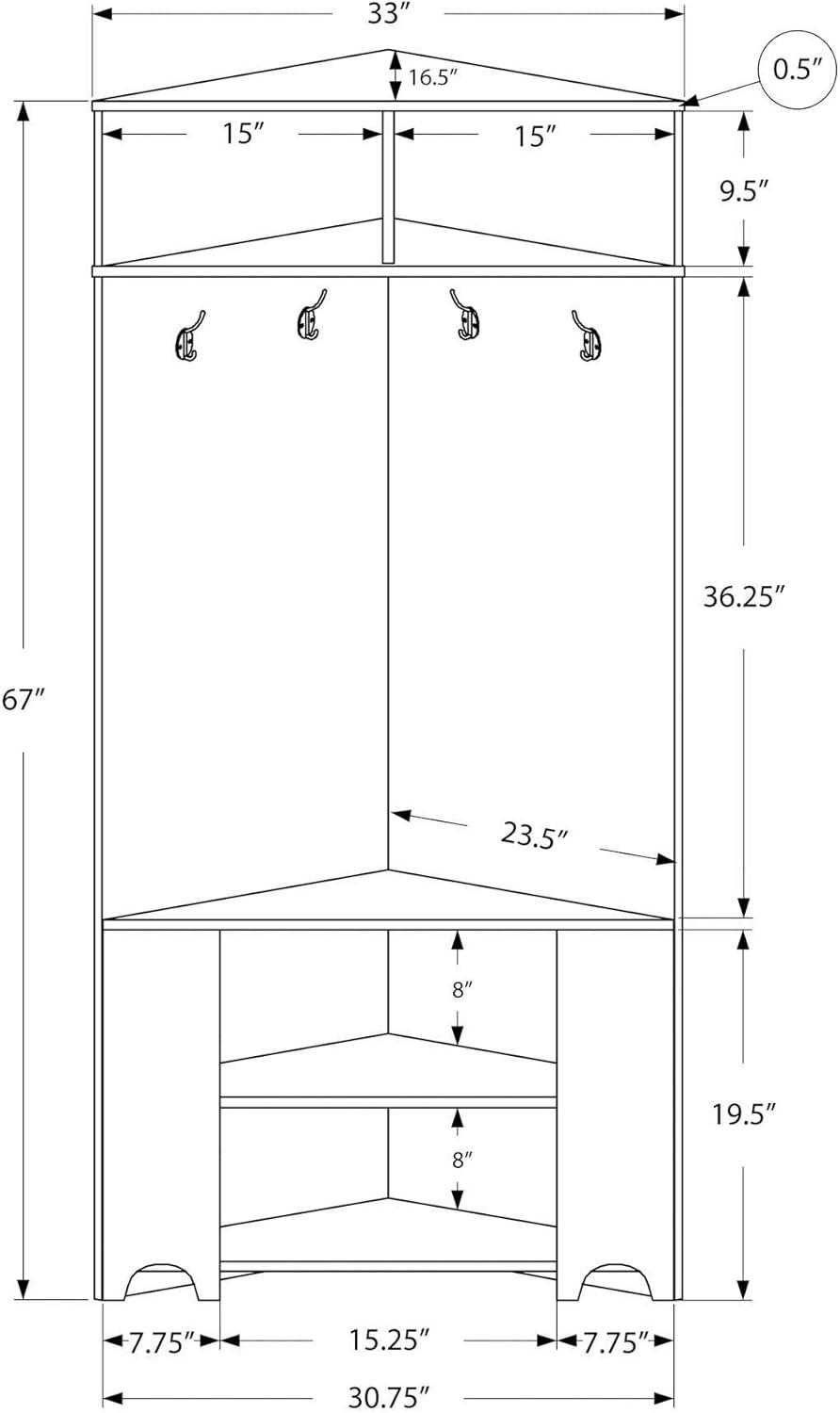 Monarch Specialties Tv Stand, 36 Inch, Console, Storage Shelves, Living Room, Bedroom, Black Metal