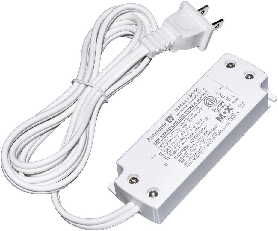 Armacost Lighting 850120 24 Volt LED Power Supply, 12 Watt, White 12 Watt 24 Volt