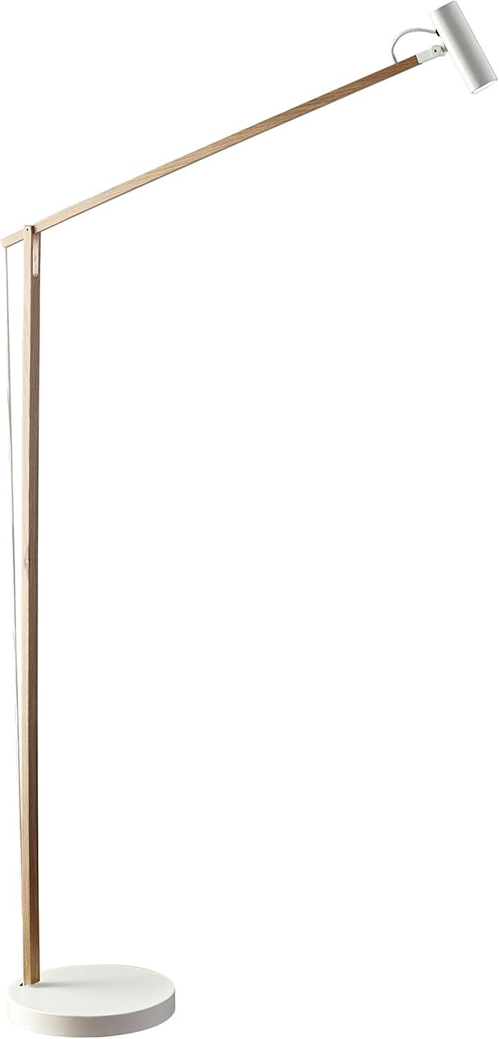 Crane Chic Natural Ash & Matte White 60.5'' LED Floor Lamp