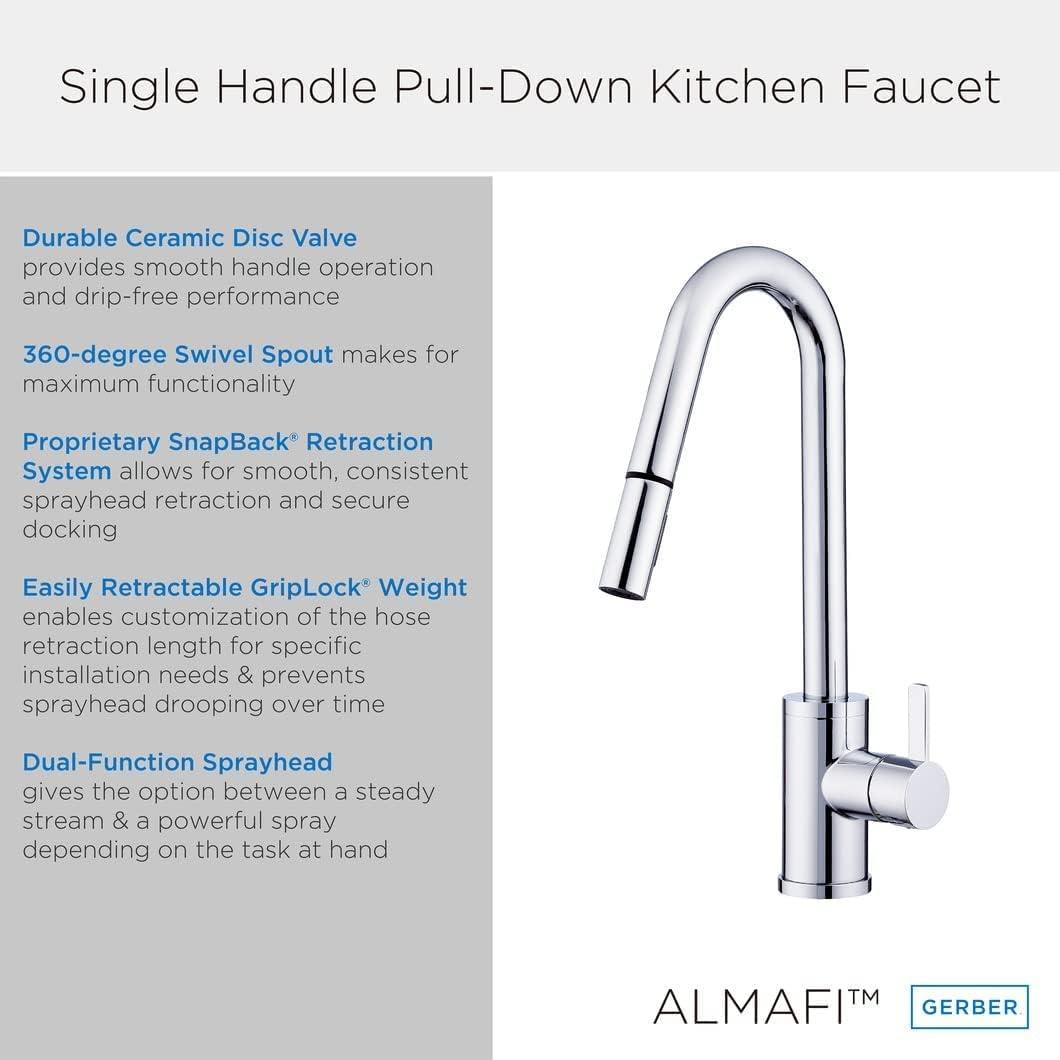 Matte Black Stainless Steel Pull-Down Kitchen Faucet