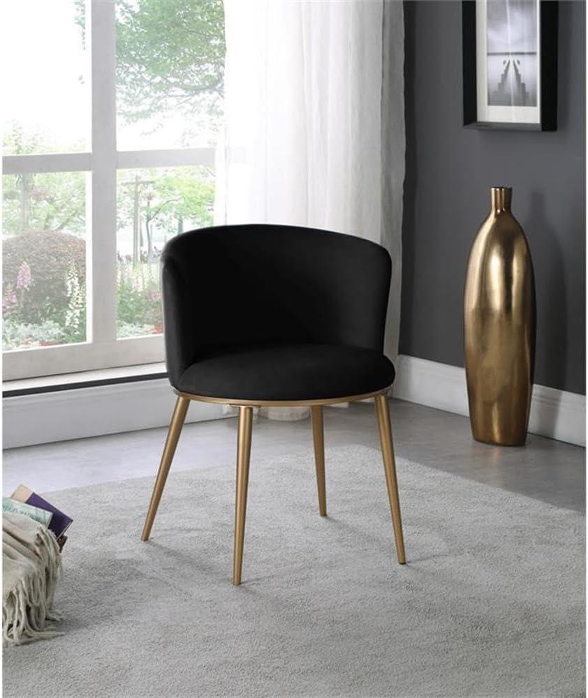 Meridian Furniture Skylar Cream Velvet Dining Chair (Set of 2)