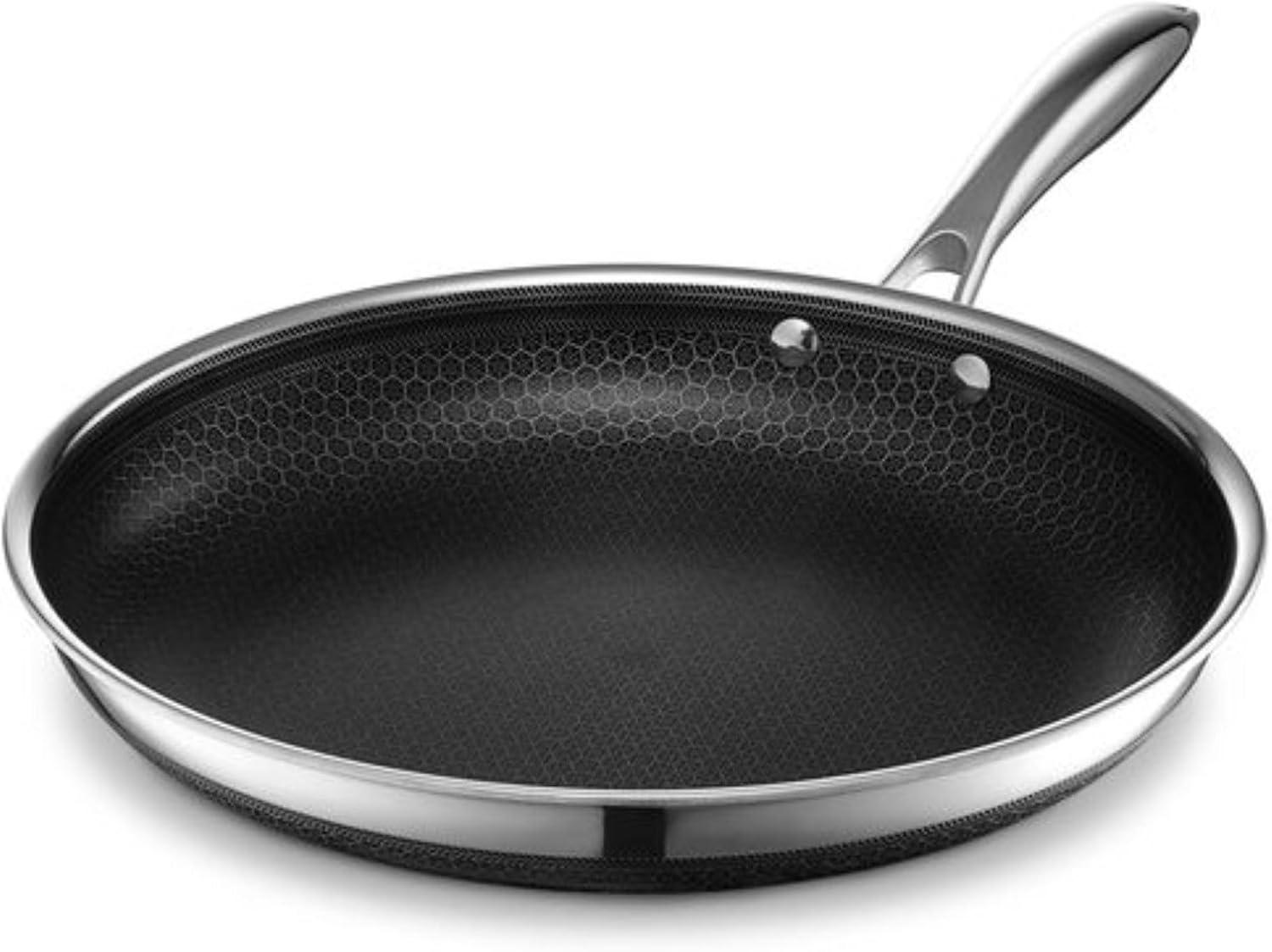 HexClad 12-Inch Stainless Steel Nonstick Frying Pan with Stay-Cool Handle