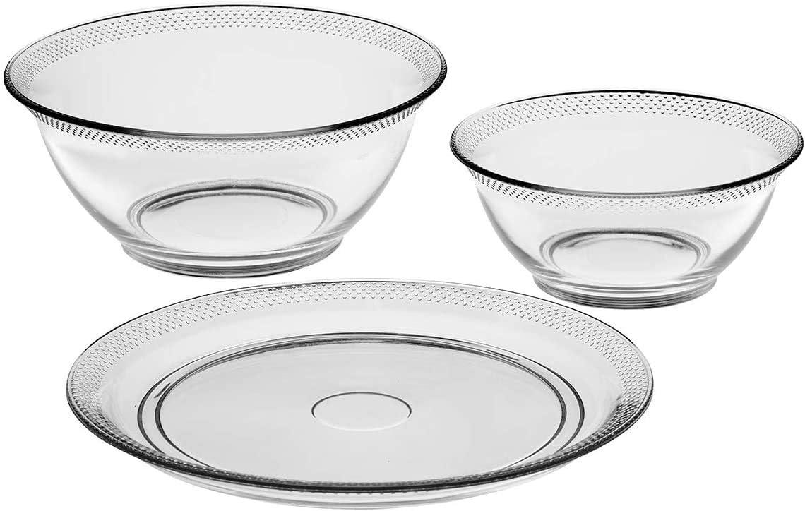 Anchor Hocking Clear Glass 3-Piece Classic Serving Set