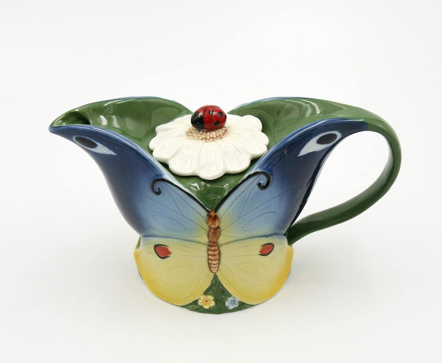 Kevins Gift Shoppe Ceramic Magic Butterfly Teapot