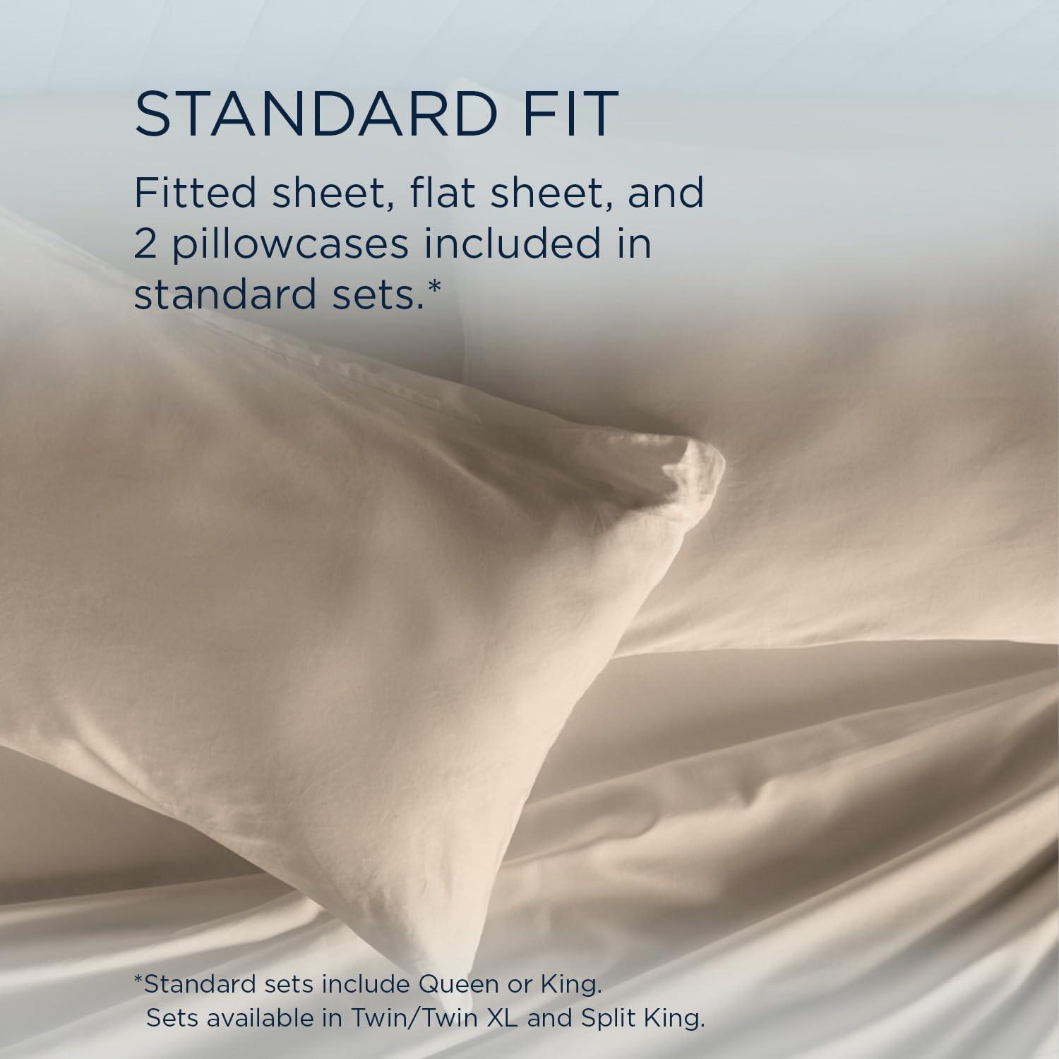 Tempur-Pedic Tempur-Classic Cotton Sheet Set, Sandstone, Full, Adult