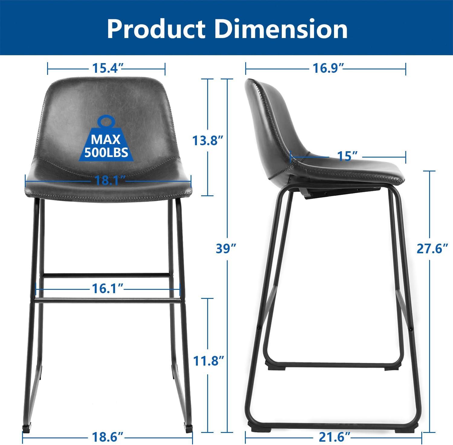 Premium Modern PU Leather Bar Stool