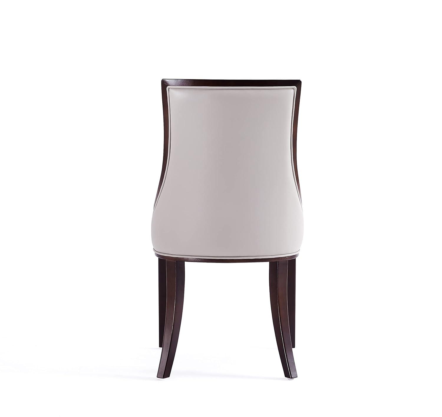 Manhattan Comfort Grand 18.5" Faux Leather Dining Chair in Gray (Set of 4)