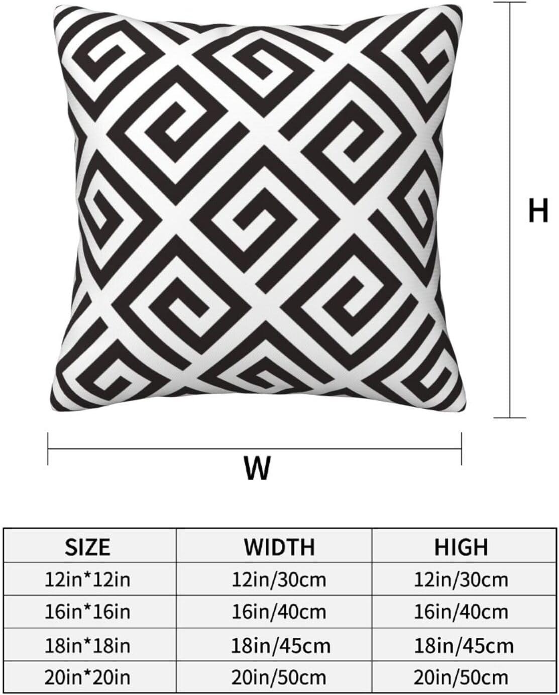 Modern Abstract Black and White Pillow Covers 18x18 in Couch Pillow Case Sets of 2 Decorative Square Throw Pillows for Home Living Room Bedroom Bed Cushion Outdoor