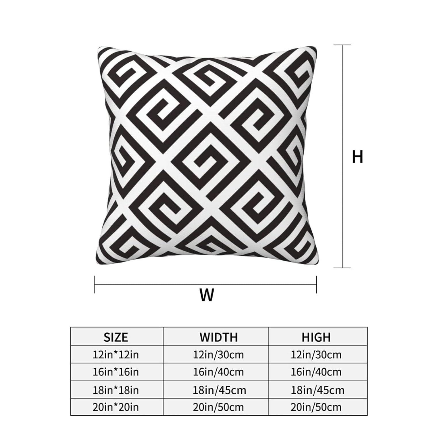 Modern Abstract Black and White Pillow Covers 18x18 in Couch Pillow Case Sets of 2 Decorative Square Throw Pillows for Home Living Room Bedroom Bed Cushion Outdoor