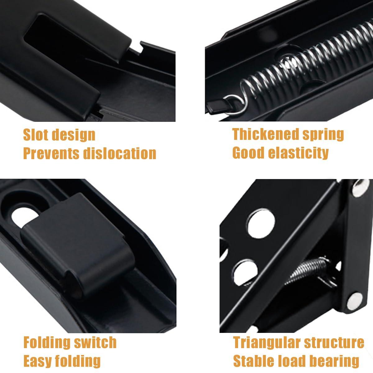 Wall Table Fold Down Hinge,90 Degree Self-Locking Folding Hinge,Save Space Drop Leaf Table Hinges,Shelf Brackets Locking Hinges 90 Degree for Wall Folding Racks,Etc