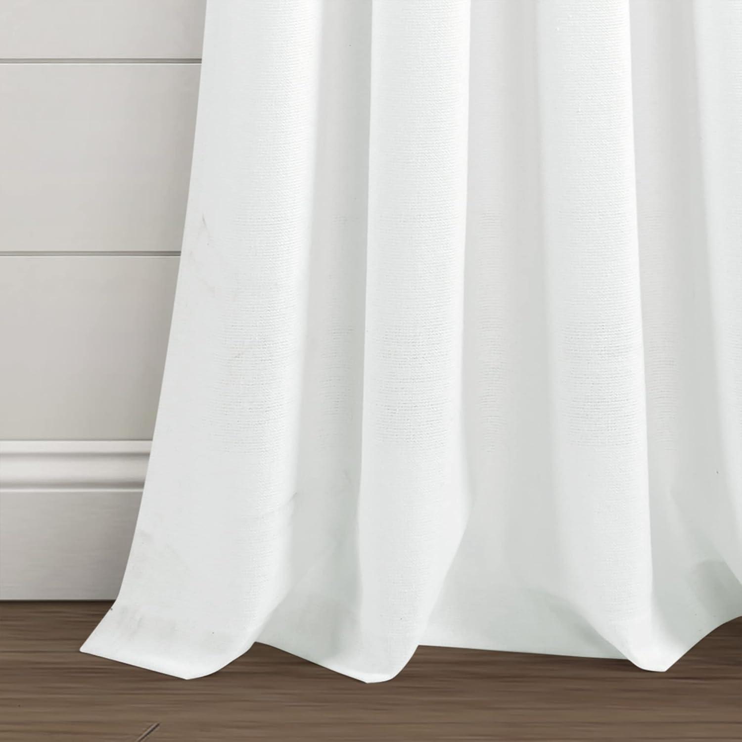 Home Boutique Farmhouse Boho Stripe Woven Tassel Yarn Dyed Cotton Window Curtain Panels Gray Ombre 42X84 Set