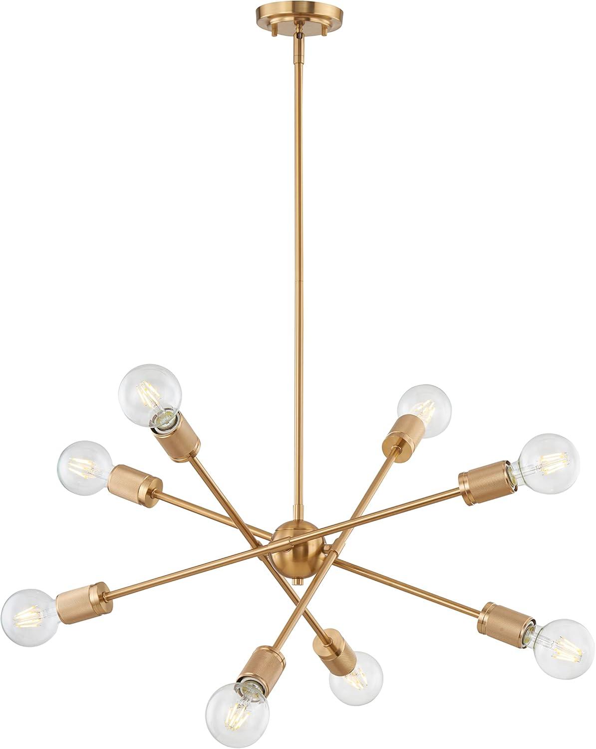 Burnished Brass 8-Light Sputnik Chandelier