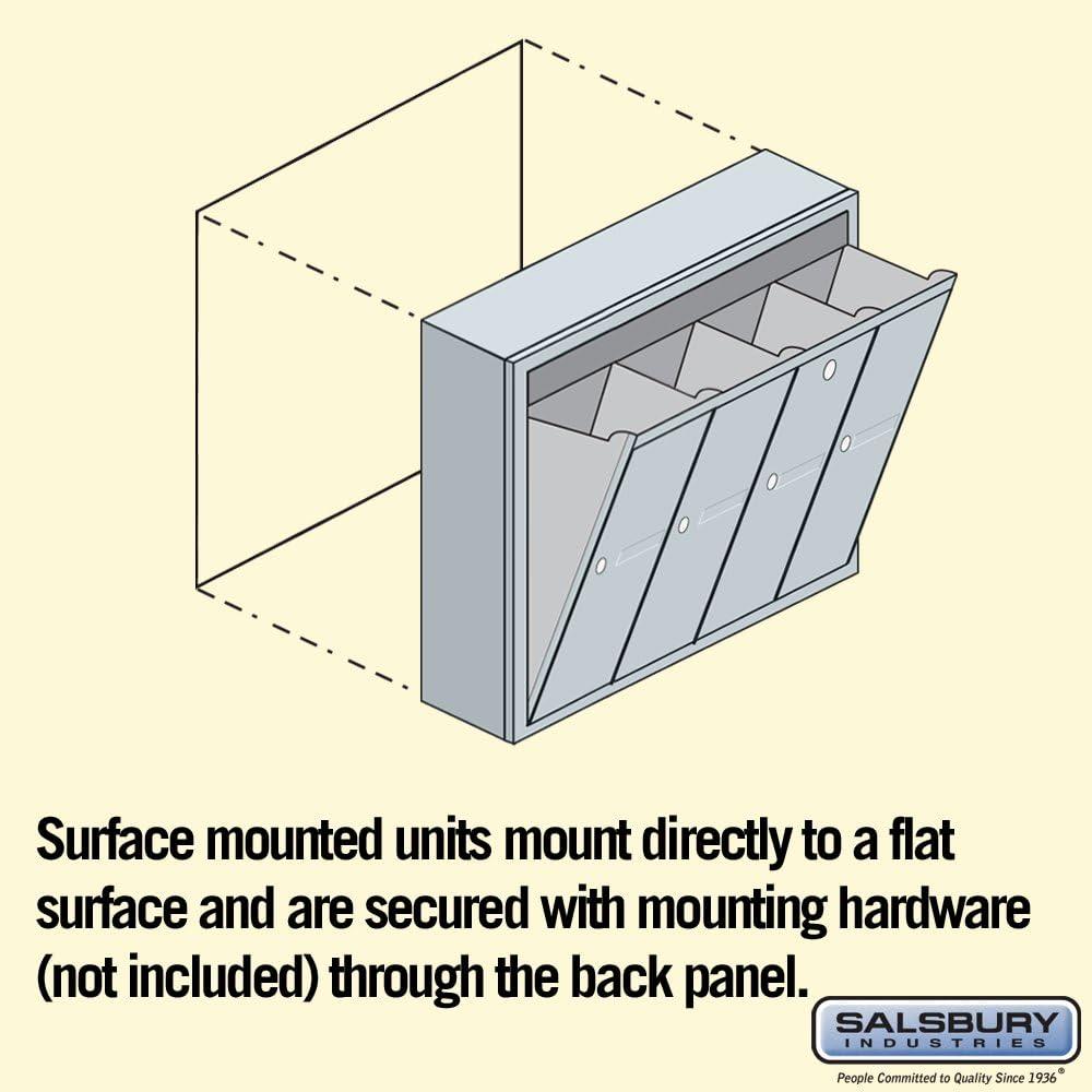 4 Door Front Load Vertical Multi-Unit Mailbox