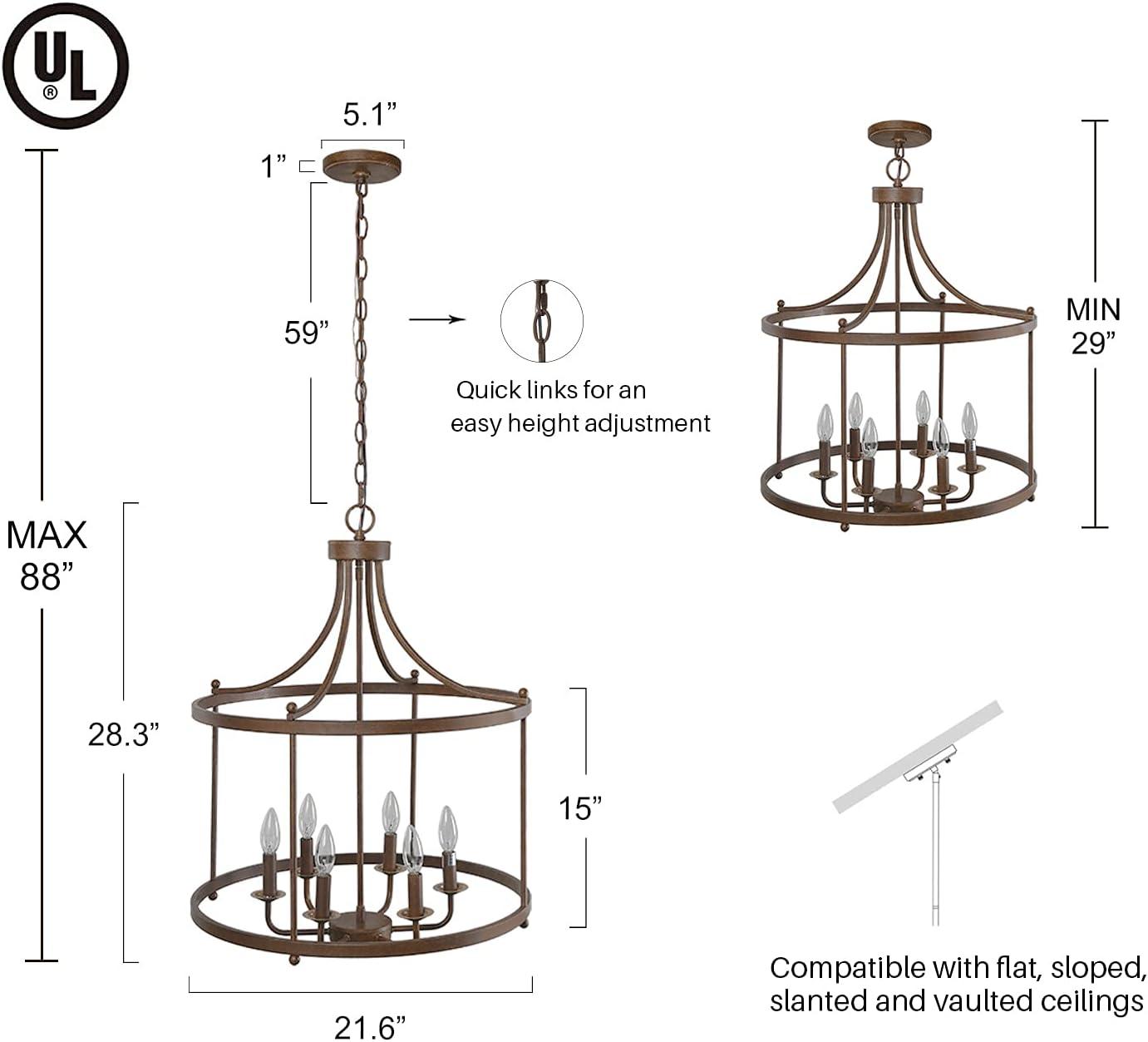 10PCS/Pack 6-Light Foyer Pendant Lighting Chandeliers Ceiling Lights