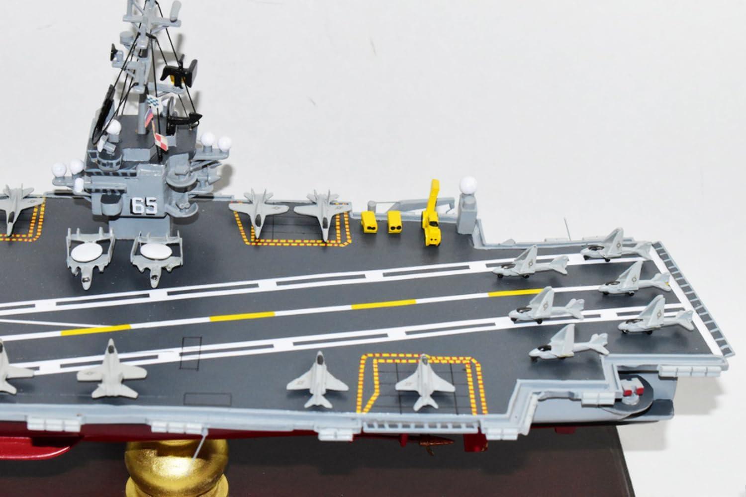 USS Enterprise (CVN-65) Aircraft Carrier Model - 24 inch,Navy,Scale Model,Mahogany,Enterprise Class