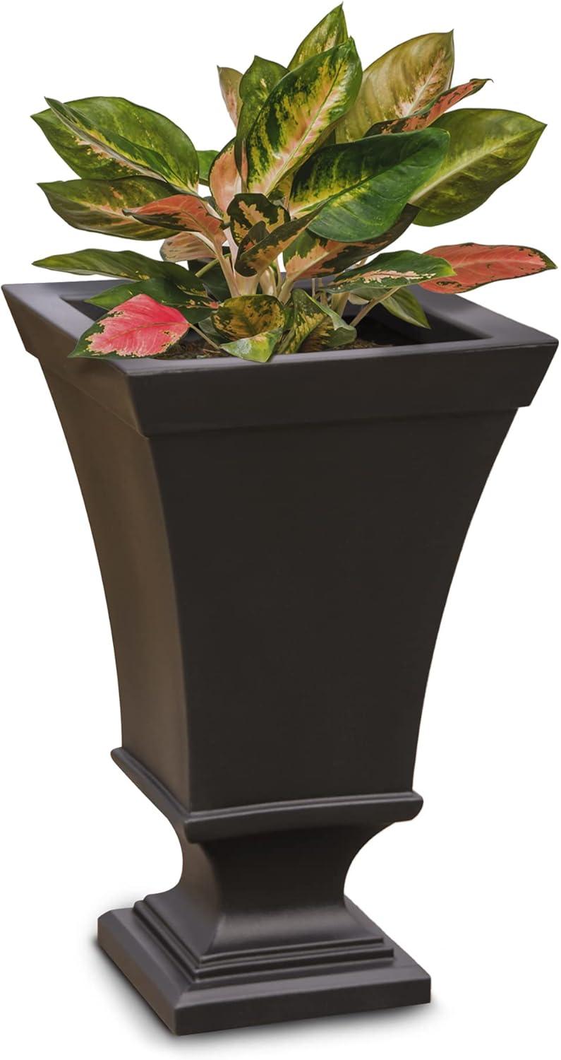 Vienna 26" Espresso Polyethylene Tall Urn Planter