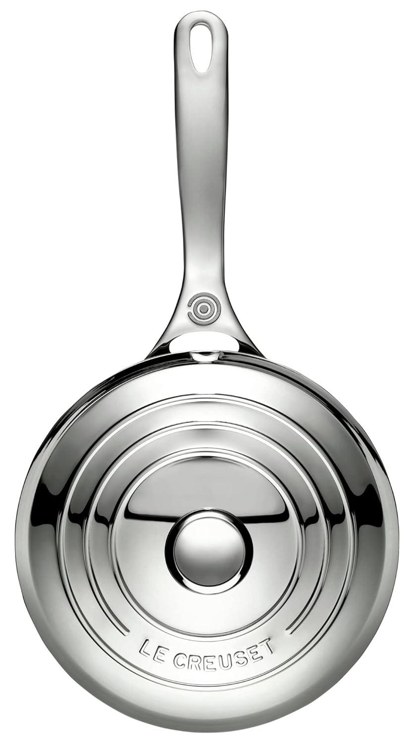 Le Creuset Stainless Steel Saucier Pan with Lid