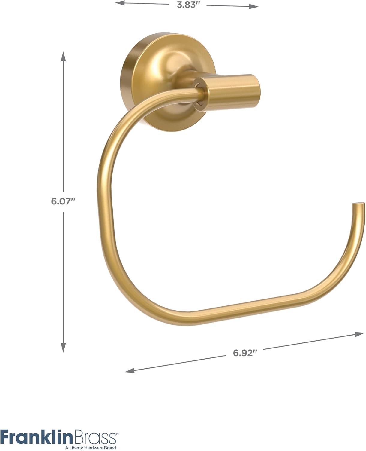 Voisin Round Open Towel Ring Bath Hardware Accessory in Satin Gold