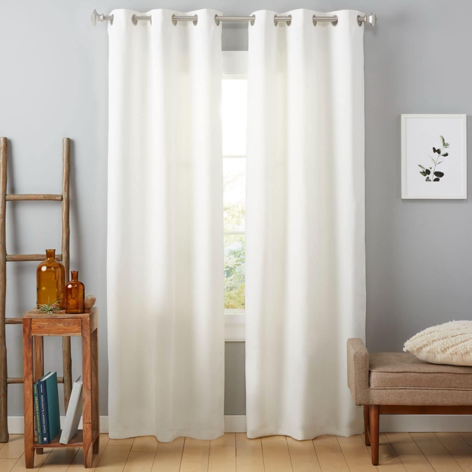 Sateen Room Darkening Curtain Pair