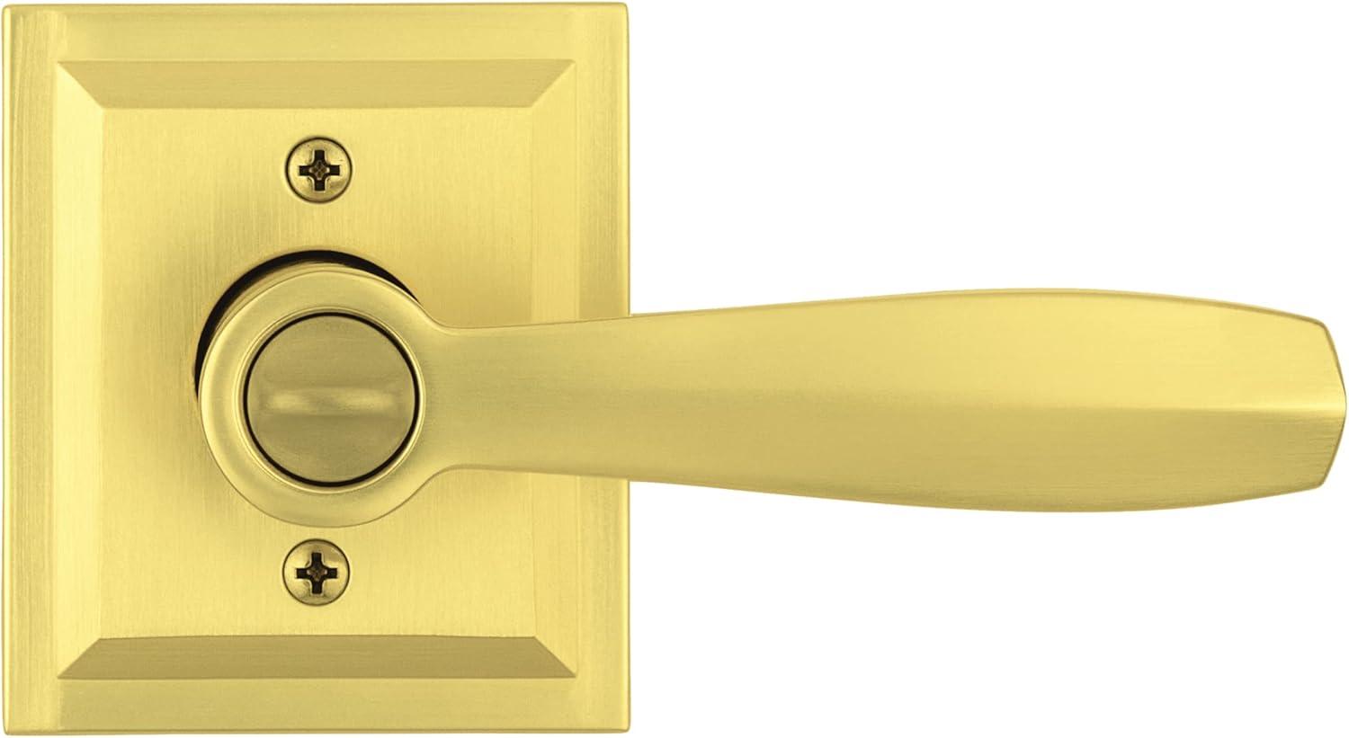 Baldwin 354Tol-Slb-Smt Torrey Pines Keyed Entry Single Cylinder Door Lever Set - Brass