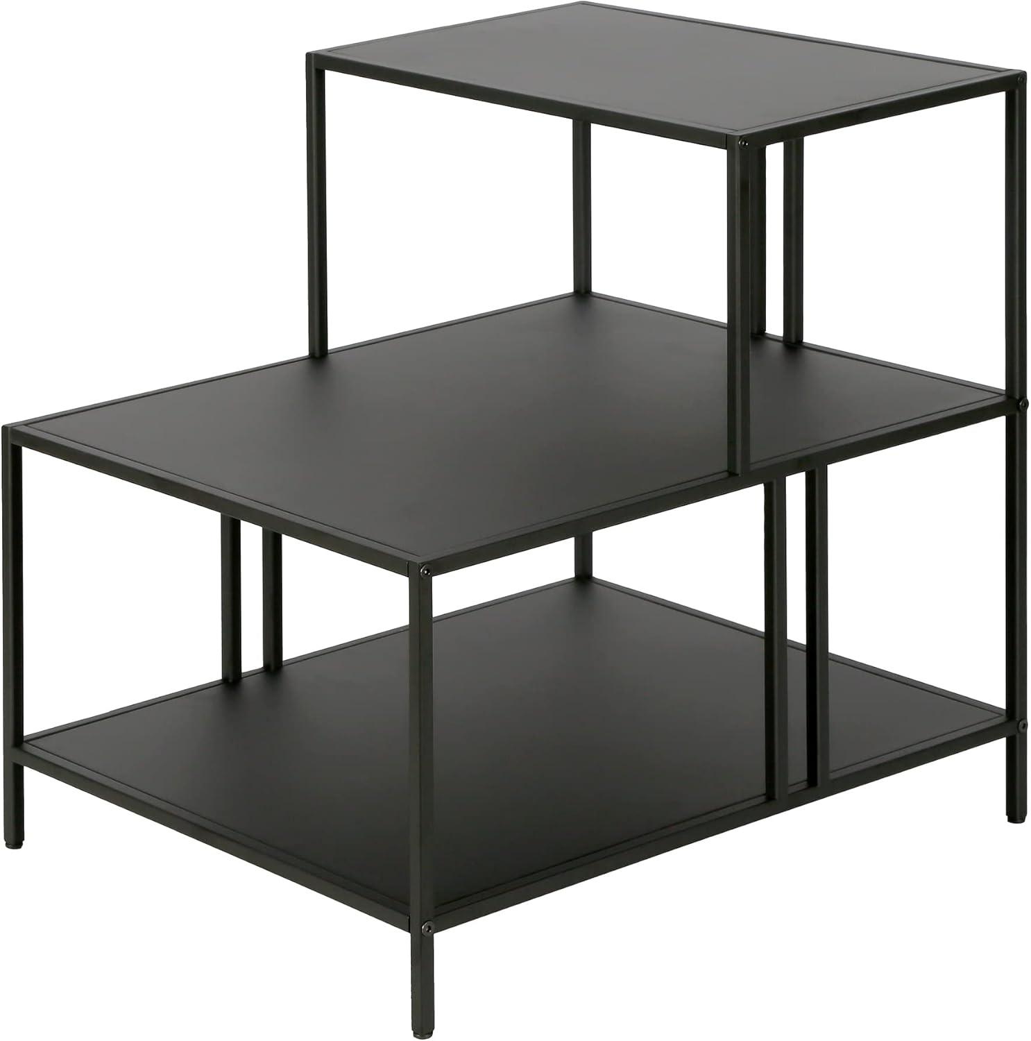 Cortland 24"x24" Blackened Bronze Metal Square Side Table